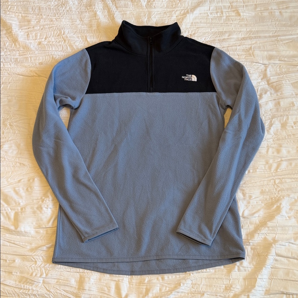 The North Face Women’s Black and Blue Zip-Up Sweater